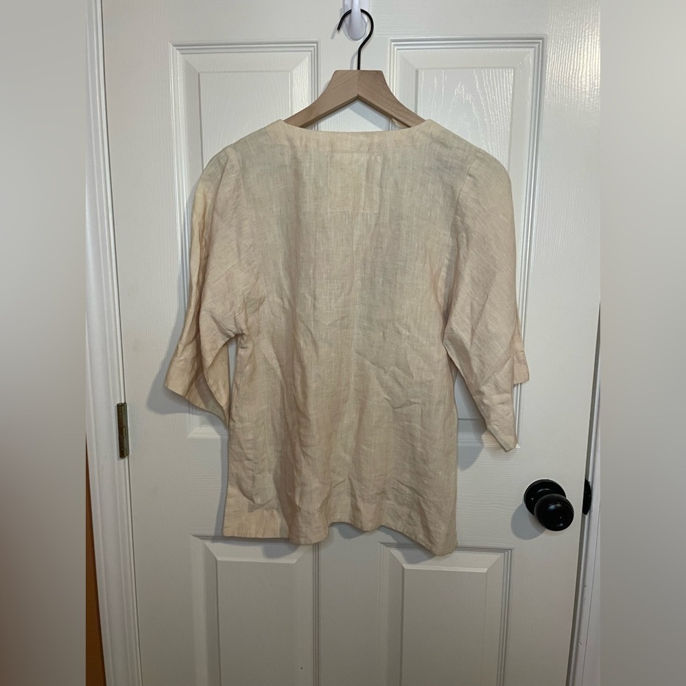Kyla Seo Karyn Caite Linen Top Boho Revival Size Small - Picture 5 of 6